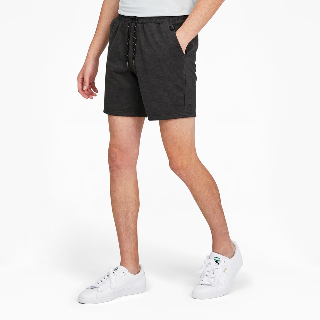 Black Heather Puma CLOUDSPUN GRYLBL Golf Men\'s Shorts | 1845SMIKD