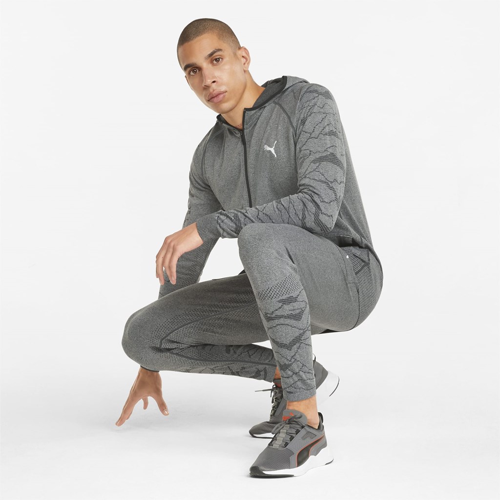 Black / Heather Puma evoKNIT Training Men's Jacket | 1472TWIDQ