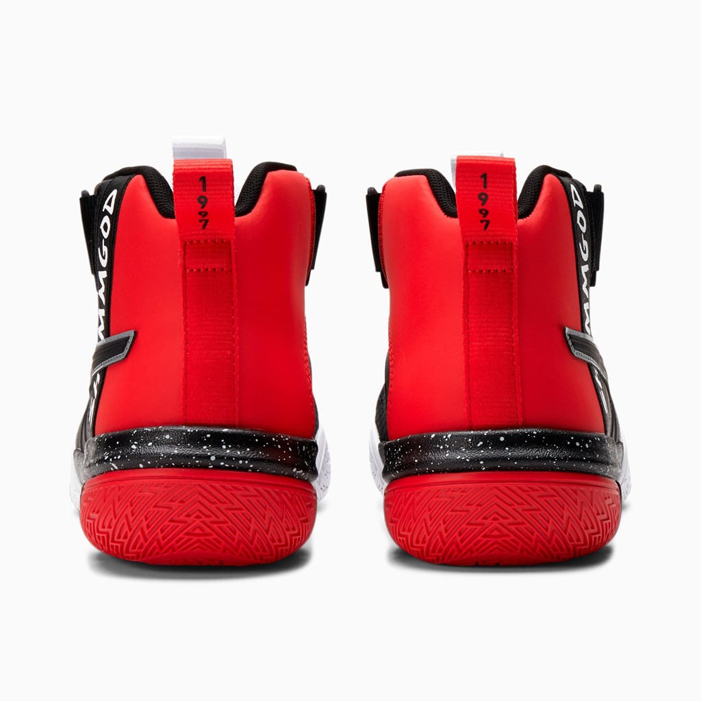 Black / High Risk Red Puma Legacy Shammgod Men's Basketball Shoes | 0768PEOSI