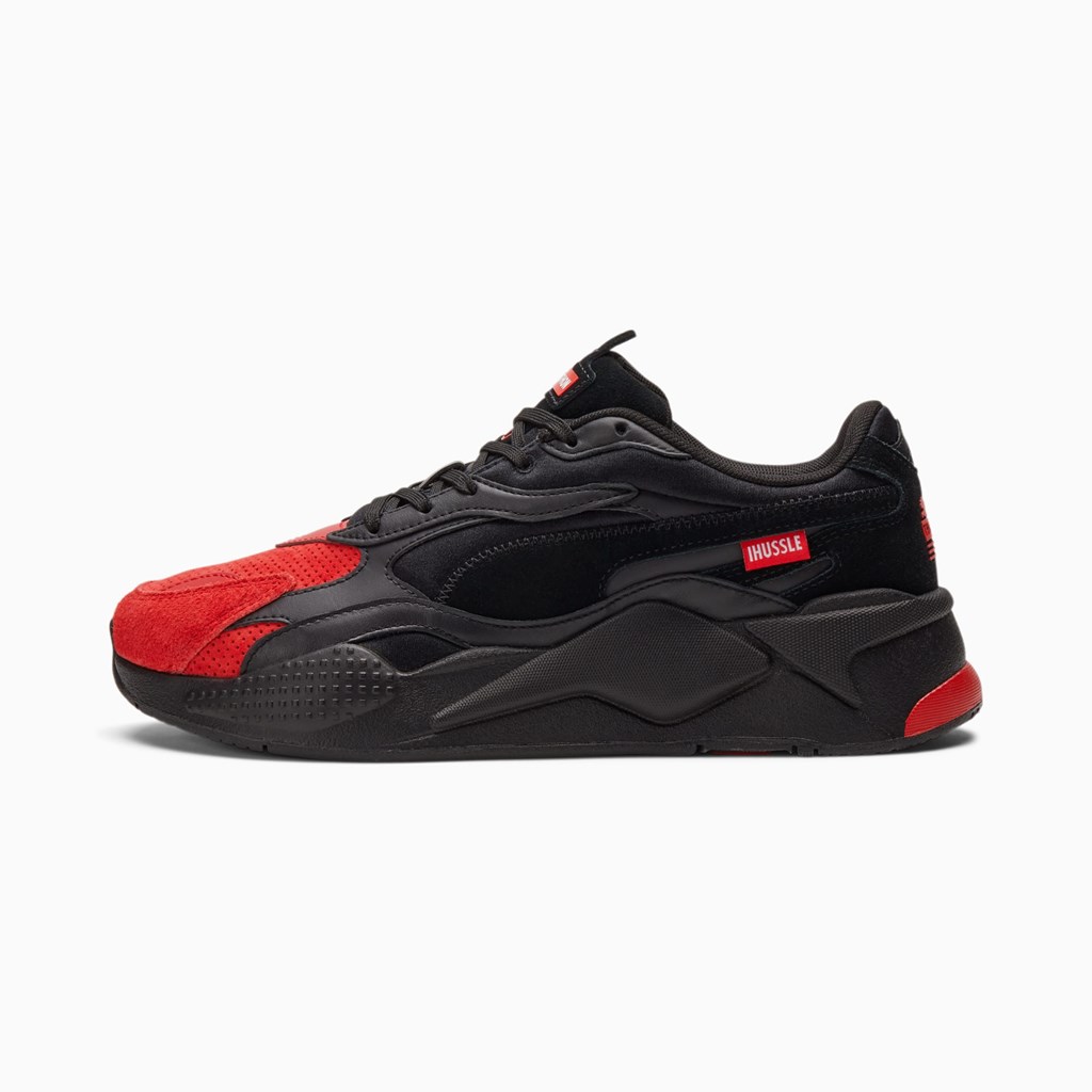 Black / High Risk Red Puma PUMA x TMC Marathon Mixtape Anniversary RS-X³ Men\'s Sneakers | 8072NGHVX