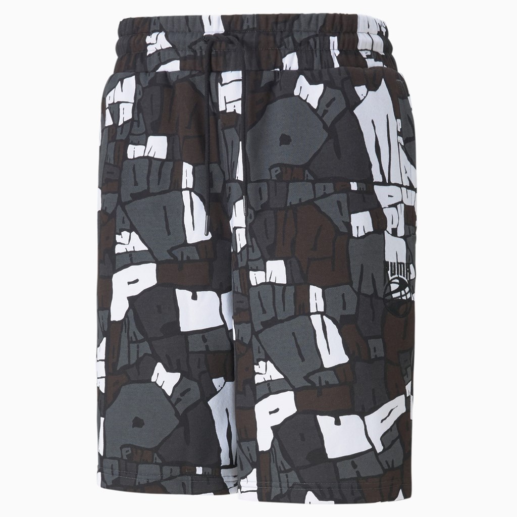 Black / Iron Gate Puma Booster Basketball Men's Shorts | 8215IDVPM