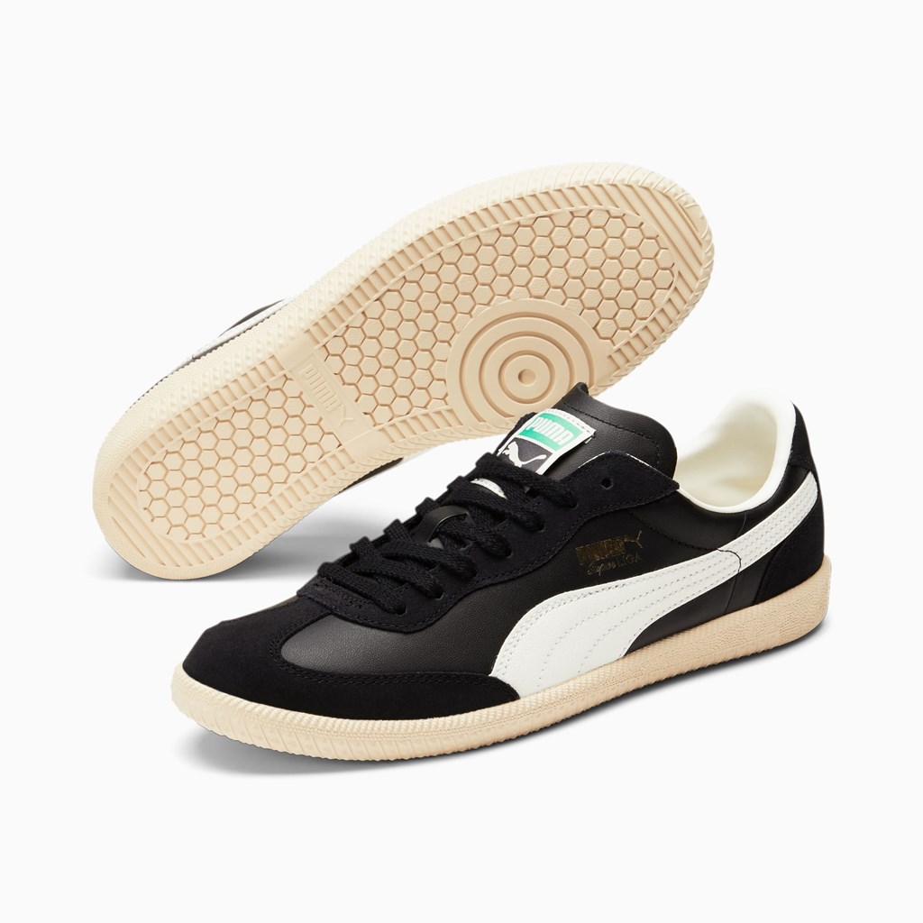 Black / Marshmallow Puma Super Liga OG Retro Men's Sneakers | 6390ZFTWK