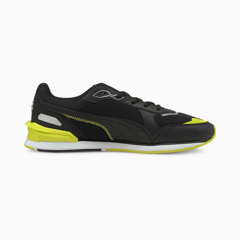 Black / Nrgy Yellow / White Puma Mercedes F1 Low Racer Men's Motorsport Shoes | 2834XINHT