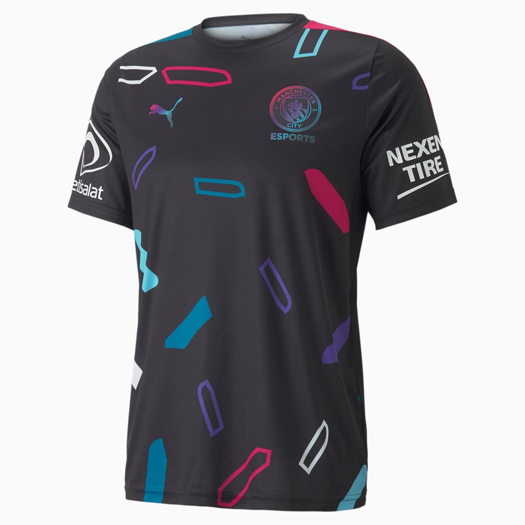 Black / Ocean Depths Puma Man City Replica Esports Men\'s Jersey | 7095PAQCU