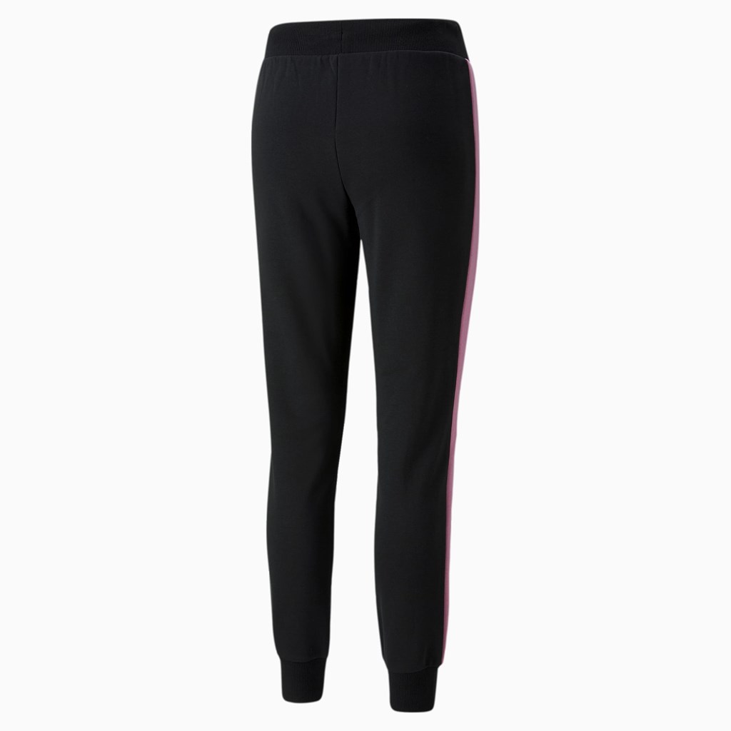 Black / Opera Mauve Puma Iconic T7 Track Women's Pants | 5638NMBCU