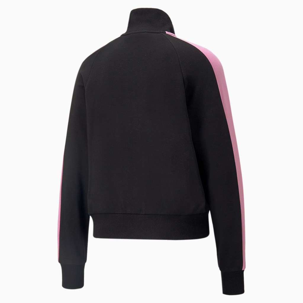 Black / Opera Mauve Puma Iconic T7 Track Women's Jacket | 9315BCWPU