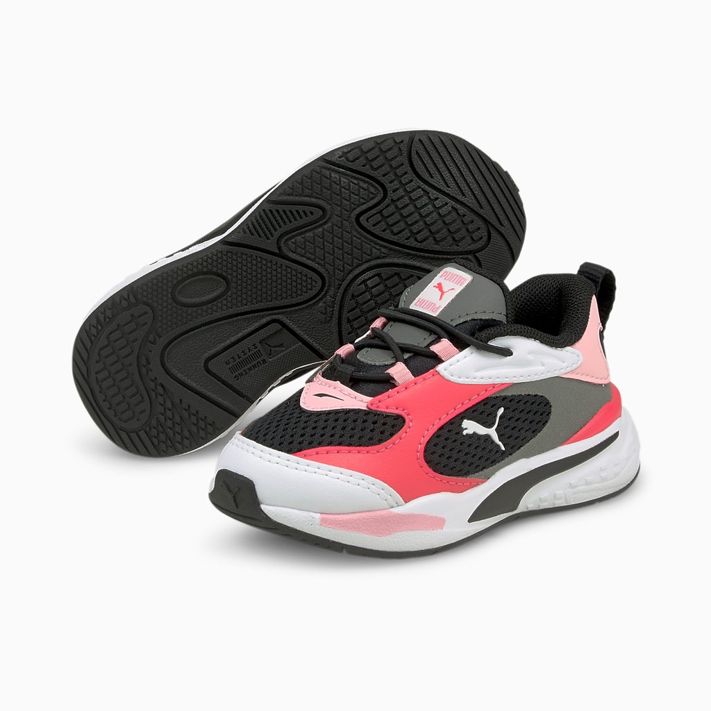 Black / Peony / Paradise Pink Puma RS-Fast Toddler Boys' Sneakers | 2895IFXMP