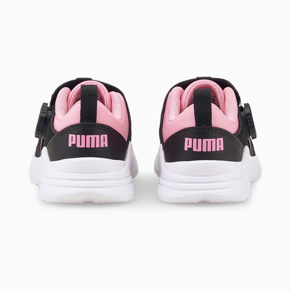 Black / Prism Pink Puma PUMA Wired Run Disc Little Girls' Sneakers | 1562YTRUL