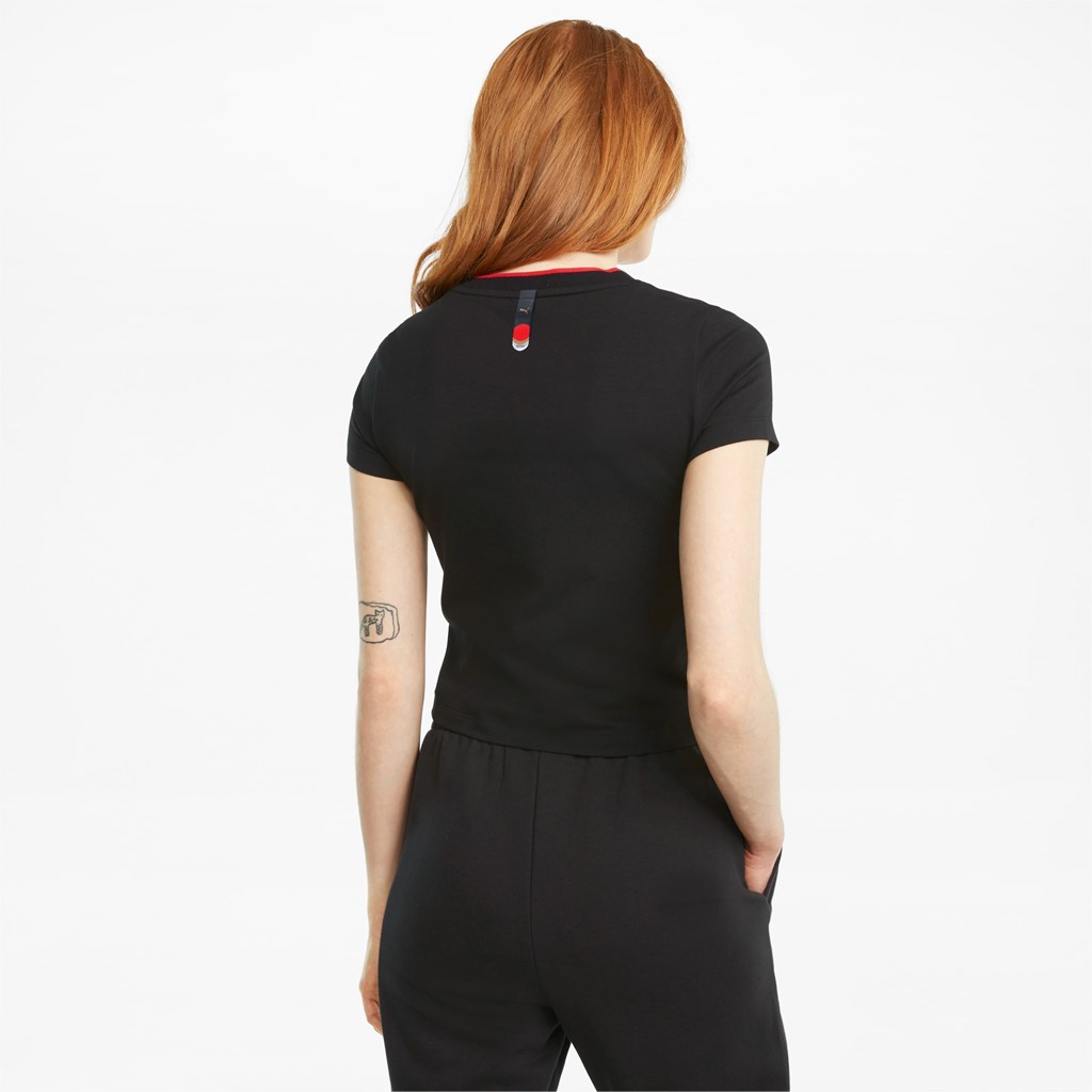 Black Puma AS Fitted Women's Tee | 3247KRZSC