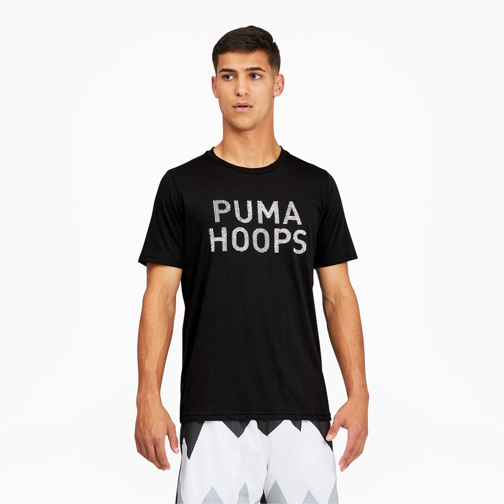 Black Puma All Tournament Basketball Men\'s Tee | 3870WOZBH