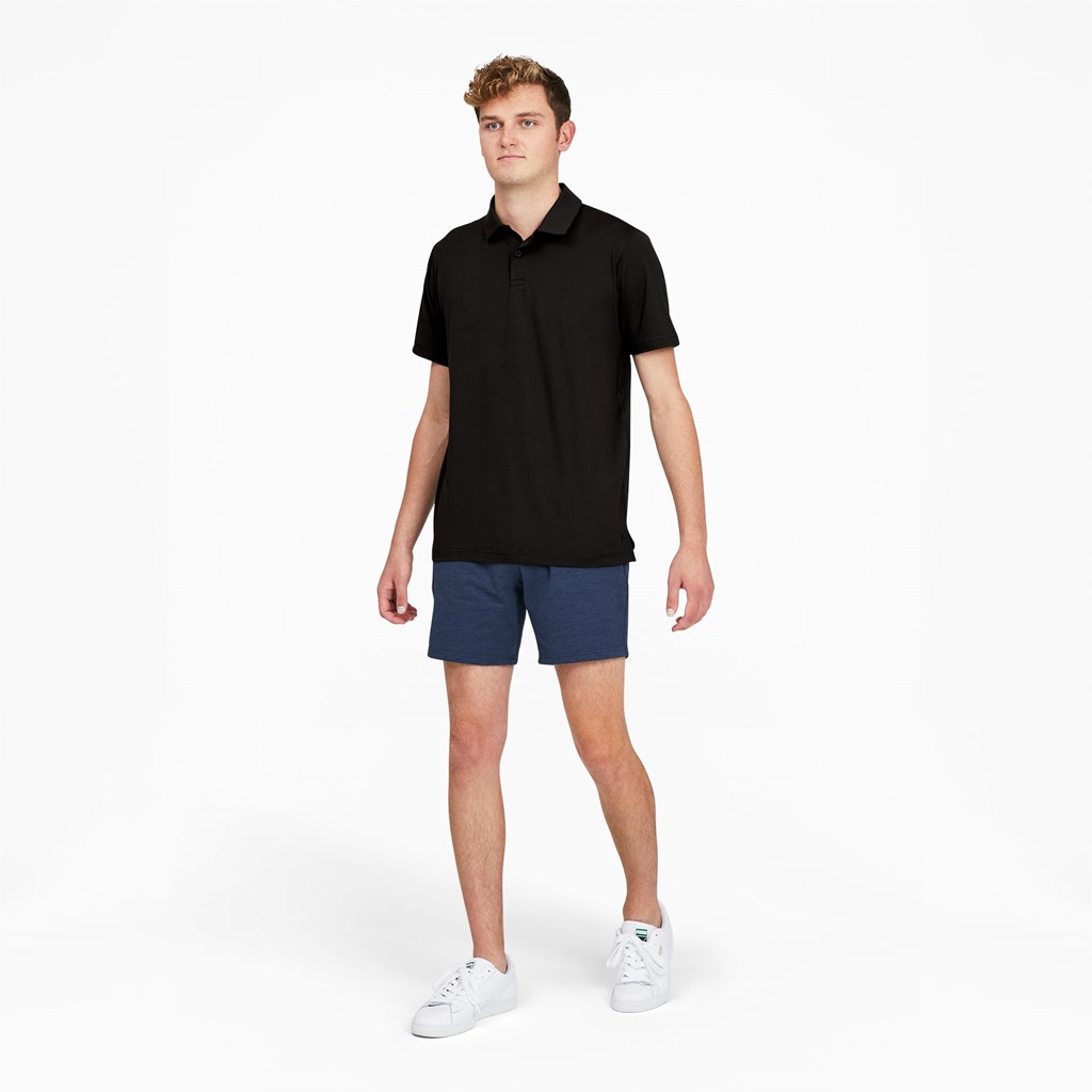 Black Puma CLOUDSPUN GRYLBL Golf Men's Polo | 2760HSQUB