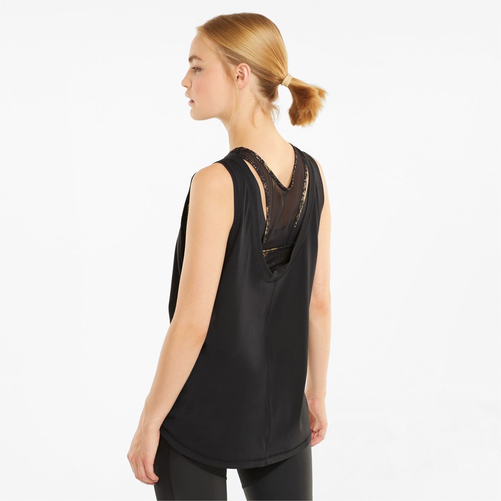 Black Puma CLOUDSPUN High Neck Training Women's Tank Top | 6579SEUOI