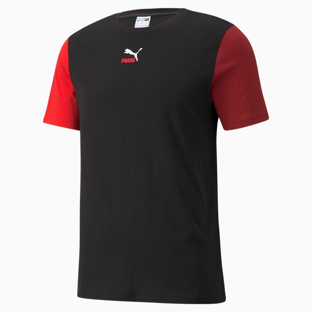 Black Puma CLSX Men's Tee | 9260AVOUE