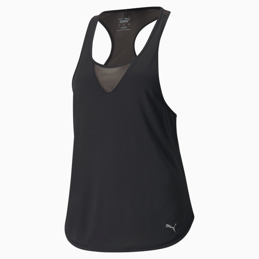 Black Puma COOLADAPT Running Tank Top Women's Tank Top | 6257YMZSA