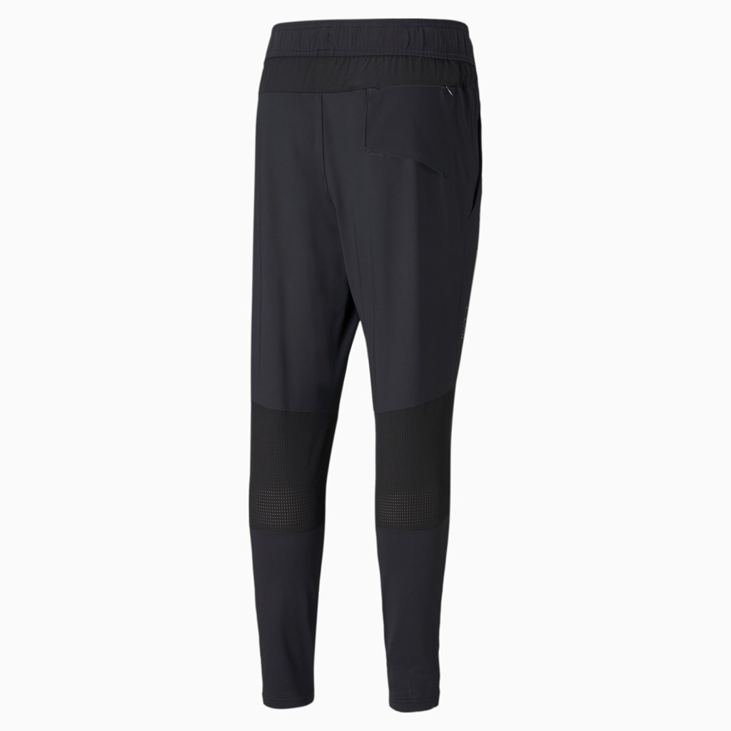 Black Puma COOLADAPT Tapered Running Men's Pants | 6823QVOCD