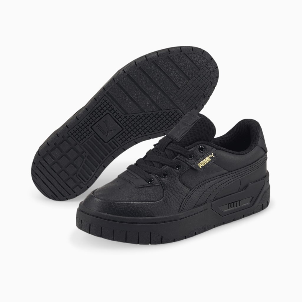 Black Puma Cali Dream Leather  Women's Sneakers | 9153RLUYG