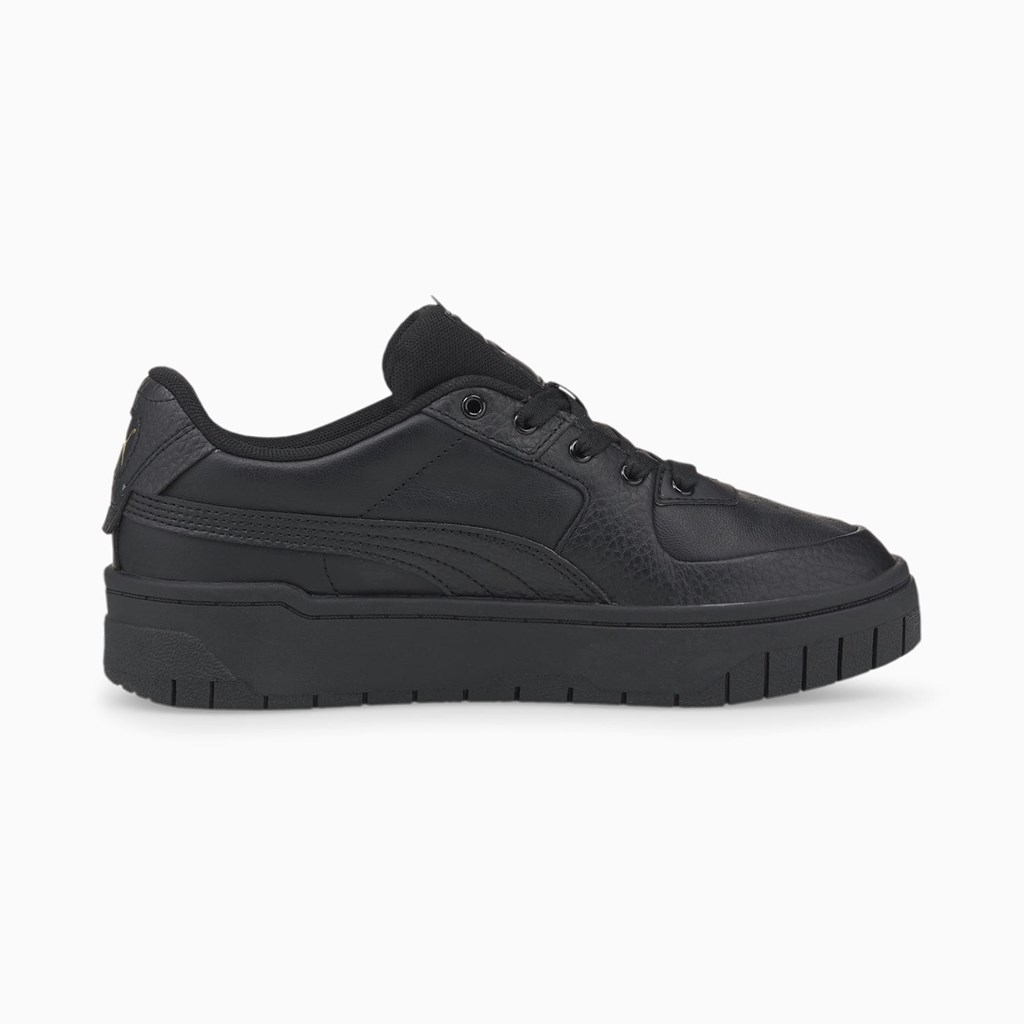 Black Puma Cali Dream Leather  Women's Sneakers | 9153RLUYG