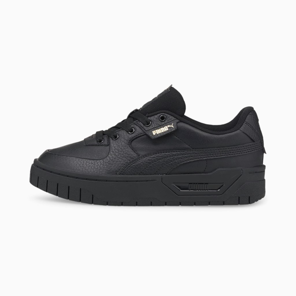 Black Puma Cali Dream Leather  Women\'s Sneakers | 9153RLUYG