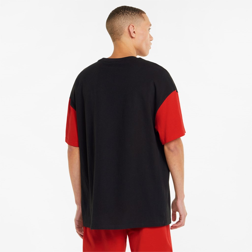 Black Puma Classics Block Boxy Men's Tee | 4695CMYOJ