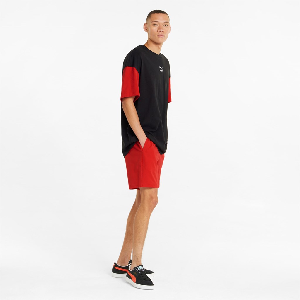 Black Puma Classics Block Boxy Men's Tee | 4695CMYOJ