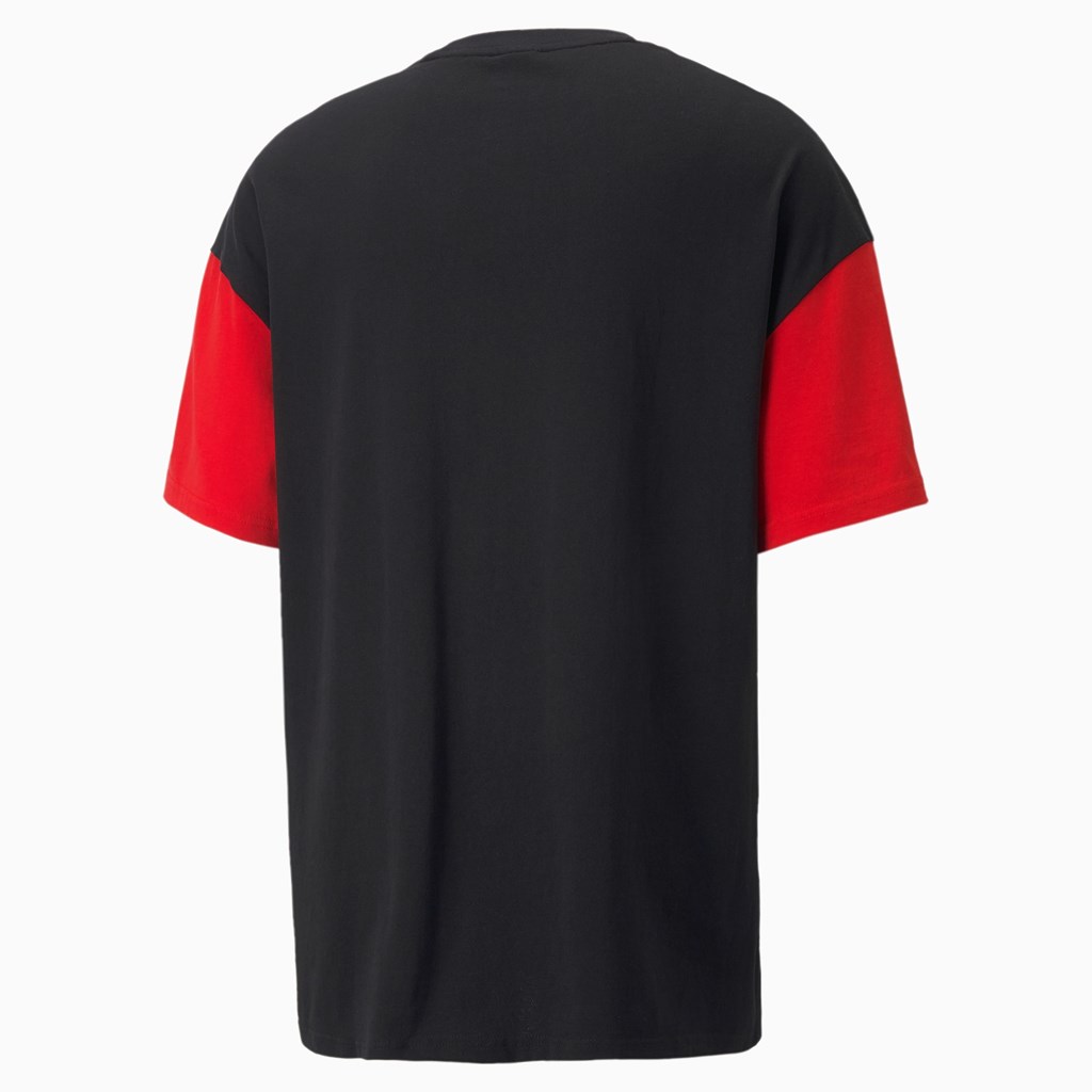 Black Puma Classics Block Boxy Men's Tee | 4695CMYOJ