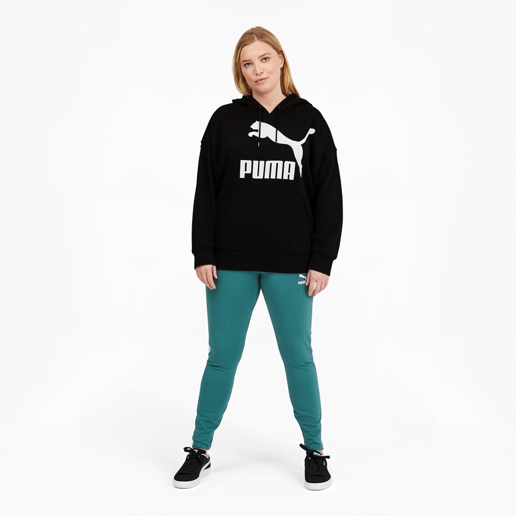 Black Puma Classics Logo PL Women's Hoodie | 5704ZTPSN