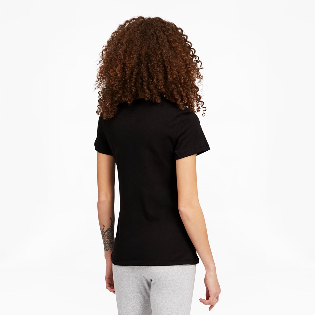 Black Puma Classics Logo Women's Tee | 2465NWVKT