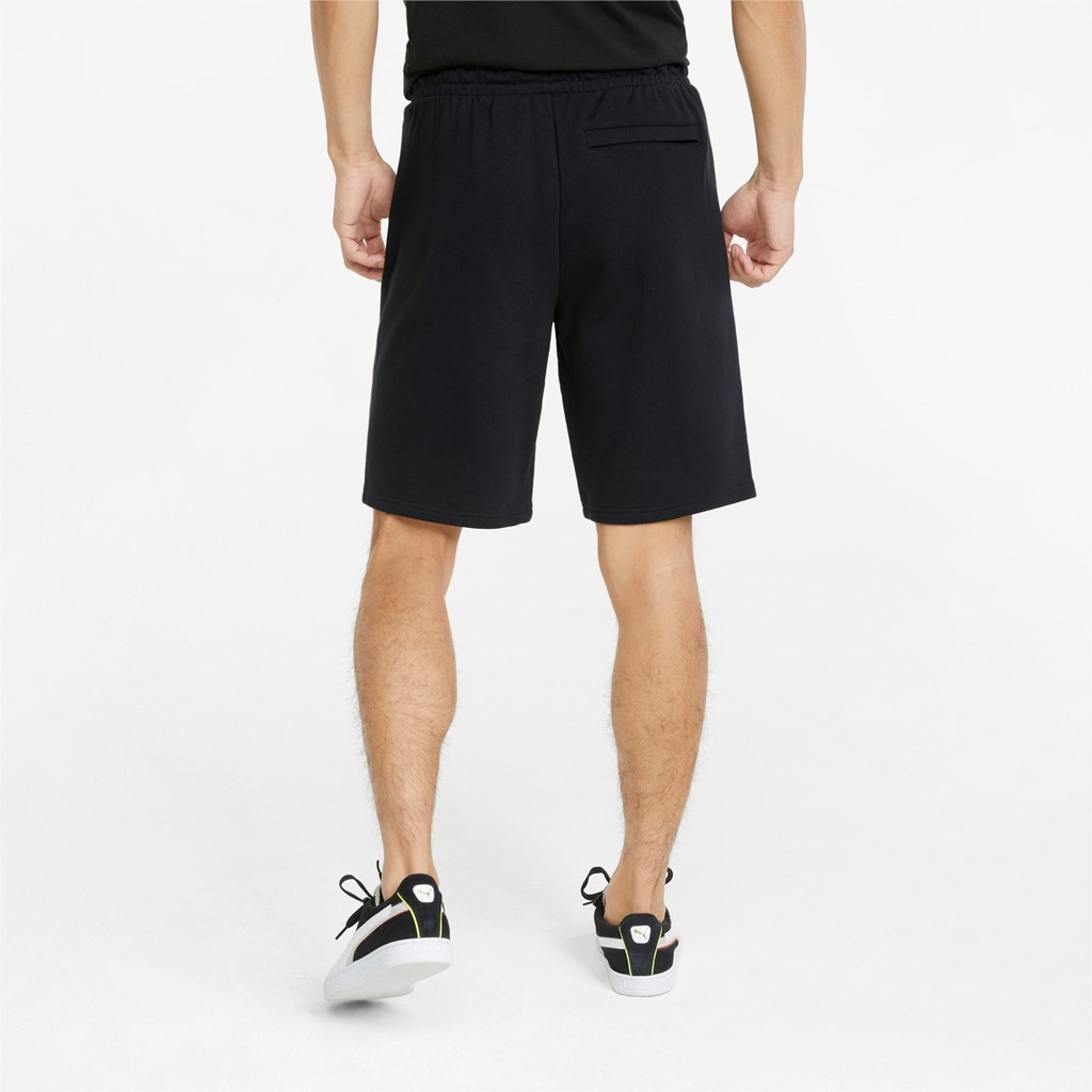 Black Puma Classics Longline Men's Shorts | 4937DBXYT