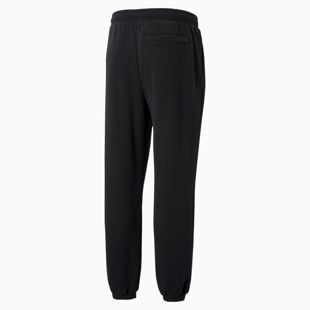 Black Puma Classics Relaxed Men's Sweatpants | 9354FDOCJ