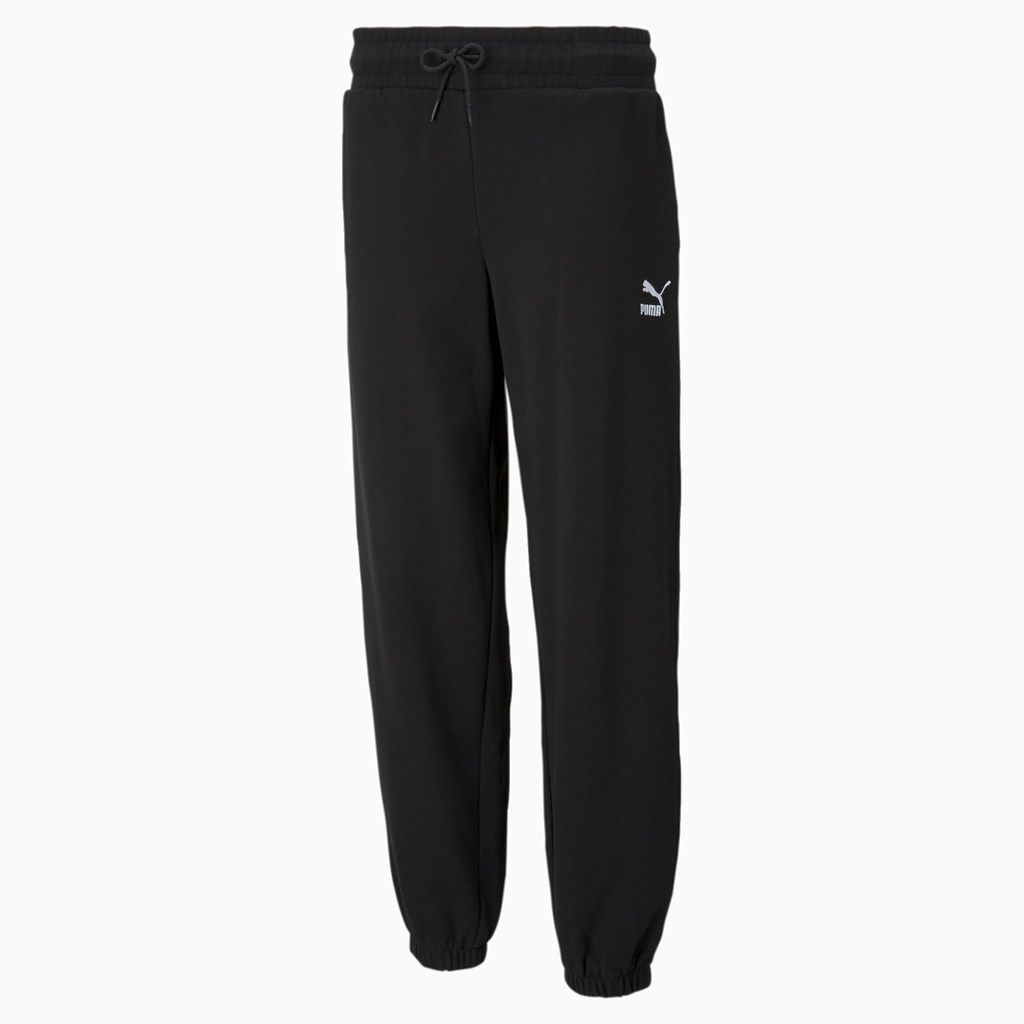 Black Puma Classics Relaxed Women's Joggers | 3459GFJXU