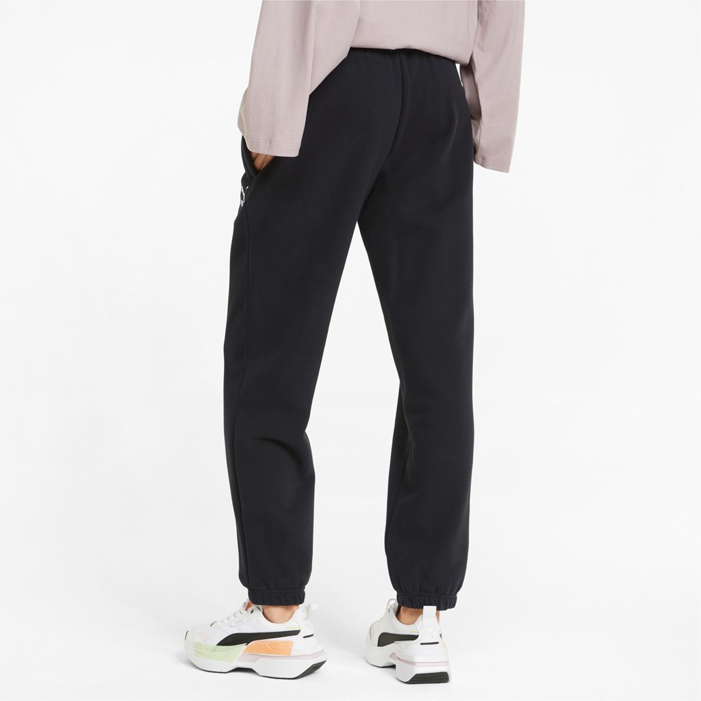 Black Puma Classics Relaxed Women's Pants | 8041JGRQT