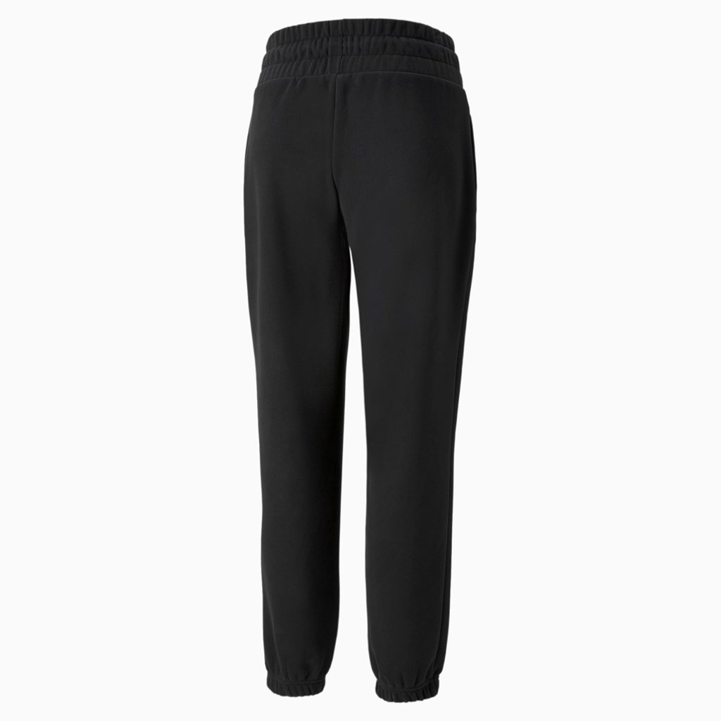 Black Puma Classics Relaxed Women's Pants | 8041JGRQT