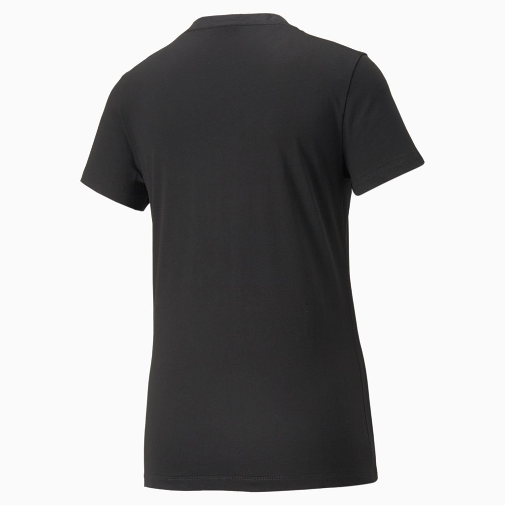 Black Puma Crystal Galaxy Graphic Women's Tee | 2138ZUPCS