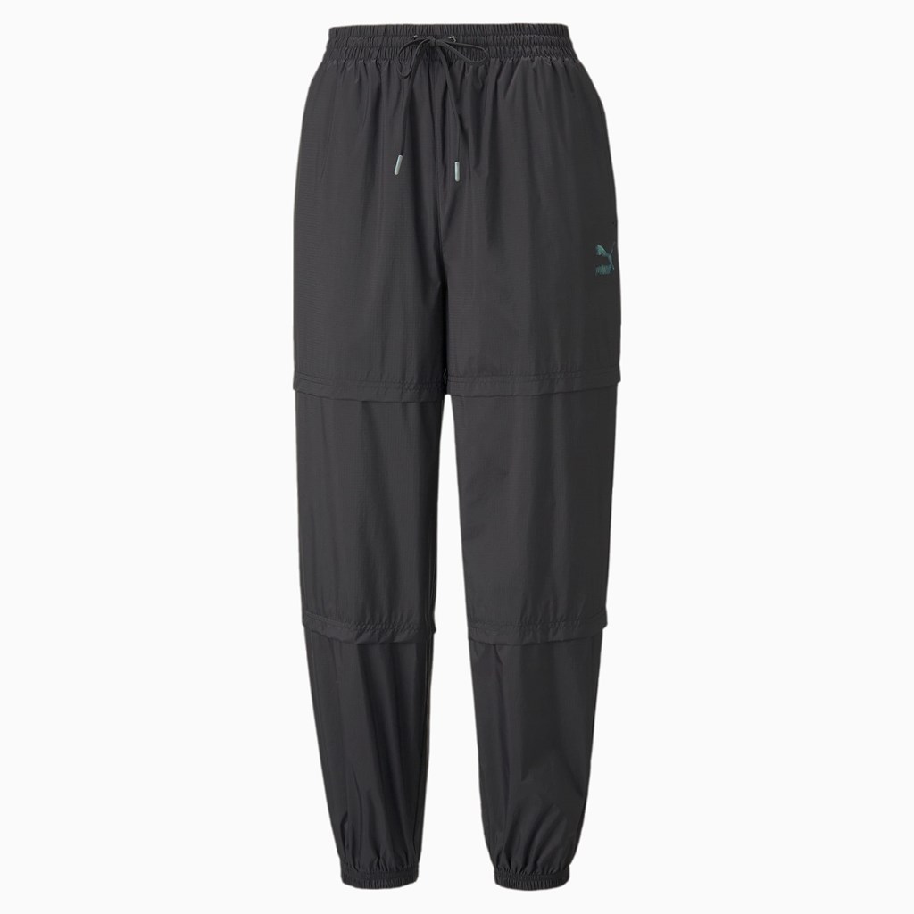 Black Puma Crystal Galaxy Woven Women's Pants | 2430NMUDK