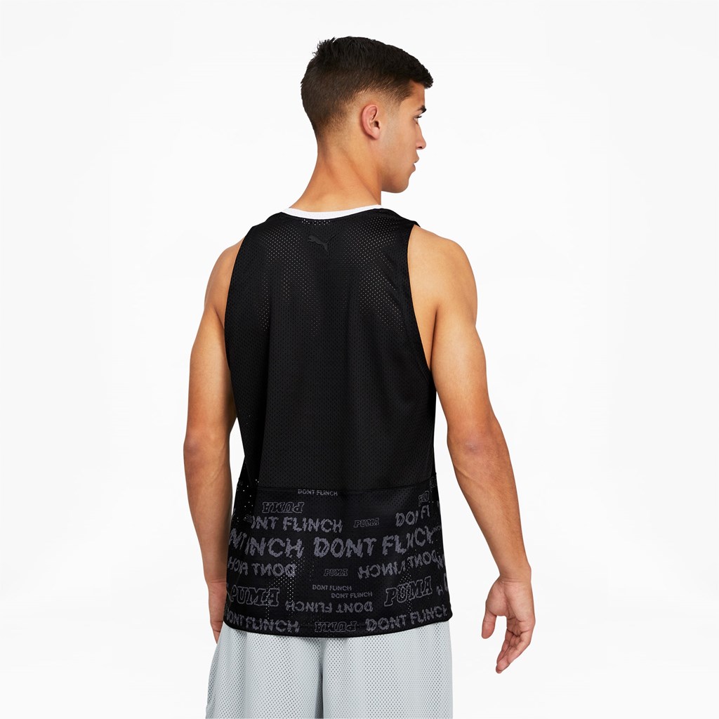 Black Puma Don't Sweat It Basketball Men's Tank | 8369QFNGP