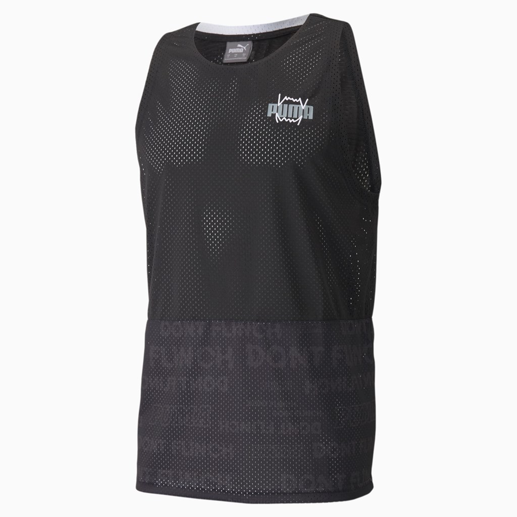 Black Puma Don't Sweat It Basketball Men's Tank | 8369QFNGP