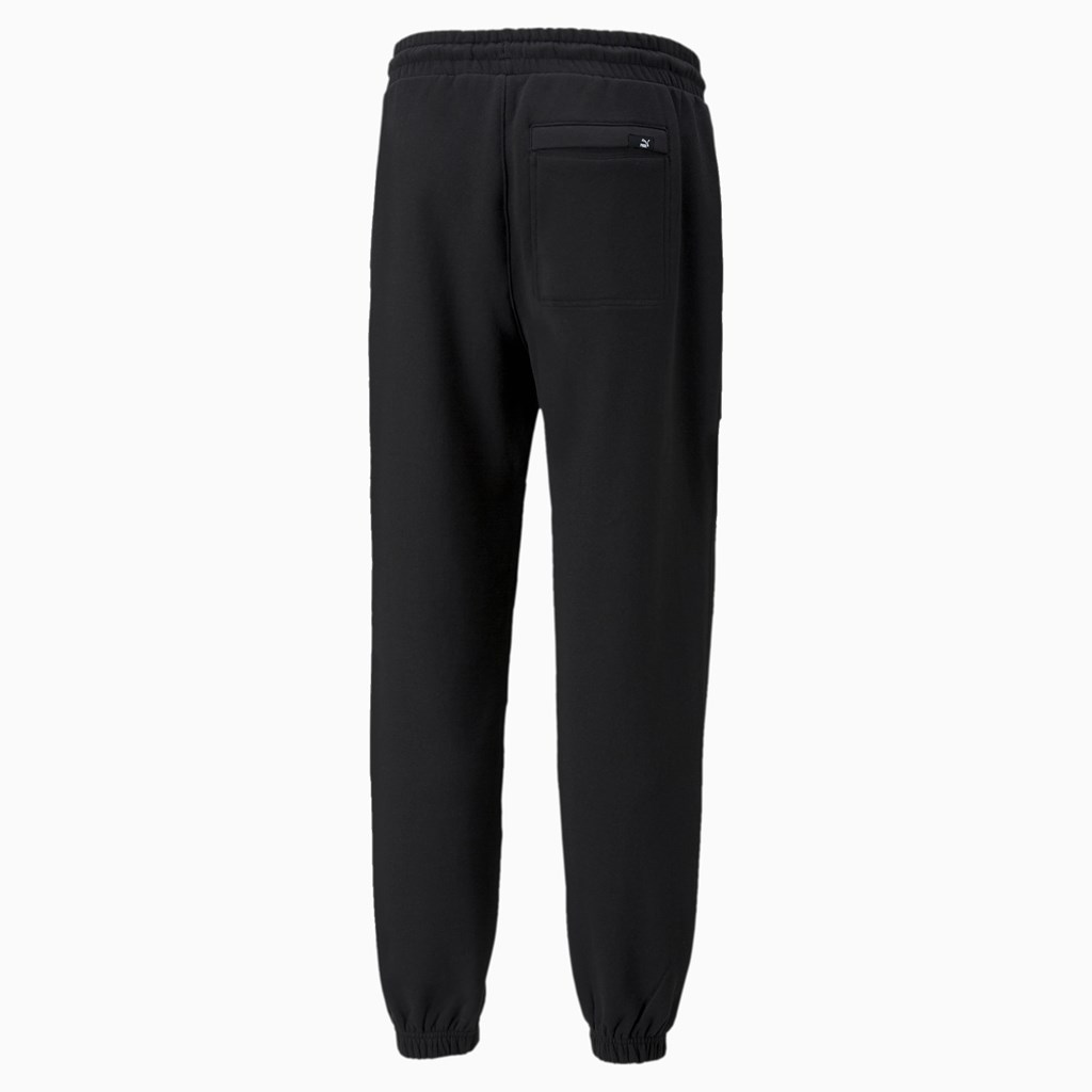 Black Puma Downtown Men's Sweatpants | 4312EGPIO