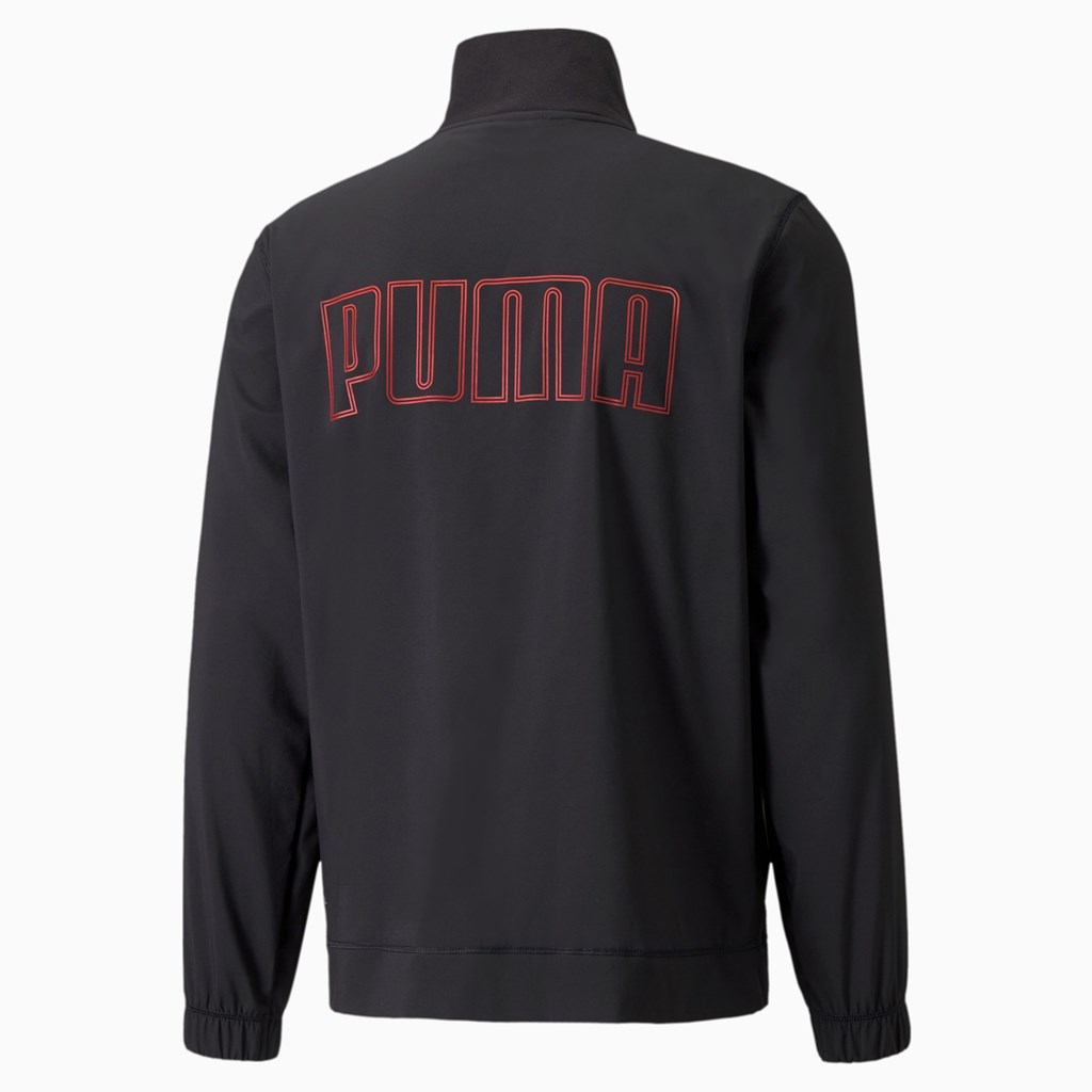 Black Puma Fade Training Men's Jacket | 4958LGQXR