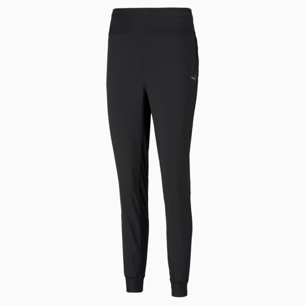 Black Puma Favorite Tapered Running Women\'s Pants | 0316MSQZY