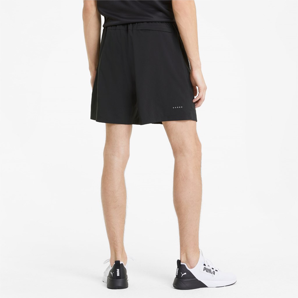 Black Puma Favourite Woven 7 Session Running Men's Shorts | 5309ZSIXA