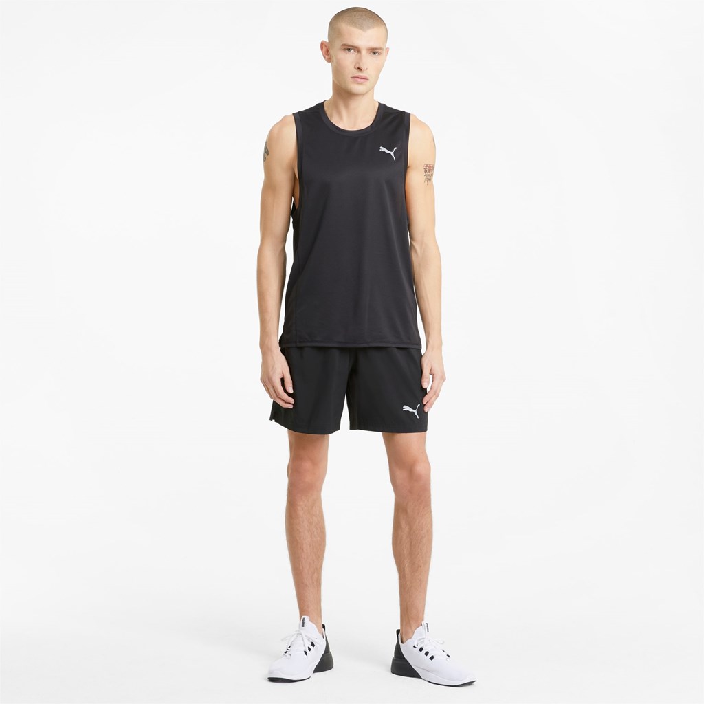 Black Puma Favourite Woven 7 Session Running Men's Shorts | 5309ZSIXA