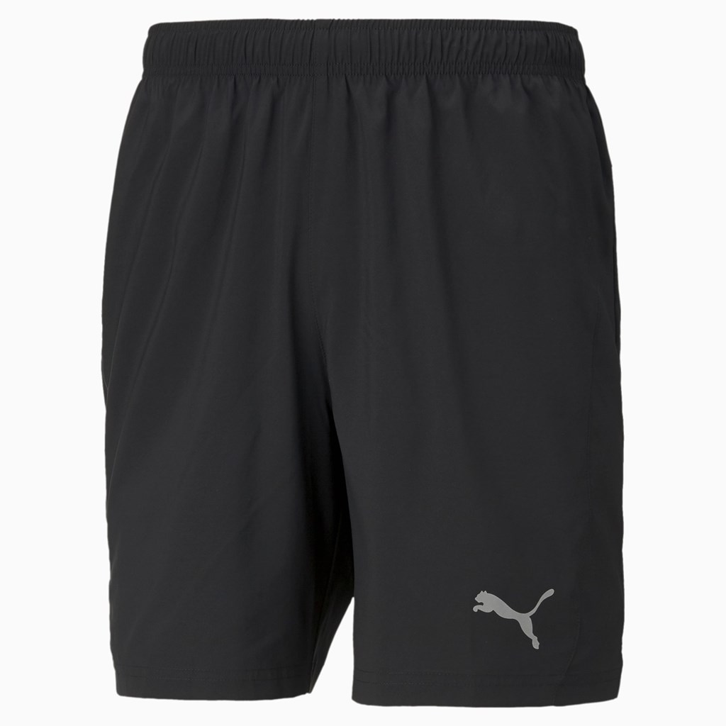 Black Puma Favourite Woven 7 Session Running Men's Shorts | 5309ZSIXA