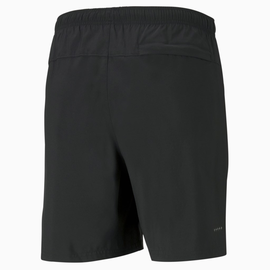 Black Puma Favourite Woven 7 Session Running Men's Shorts | 5309ZSIXA