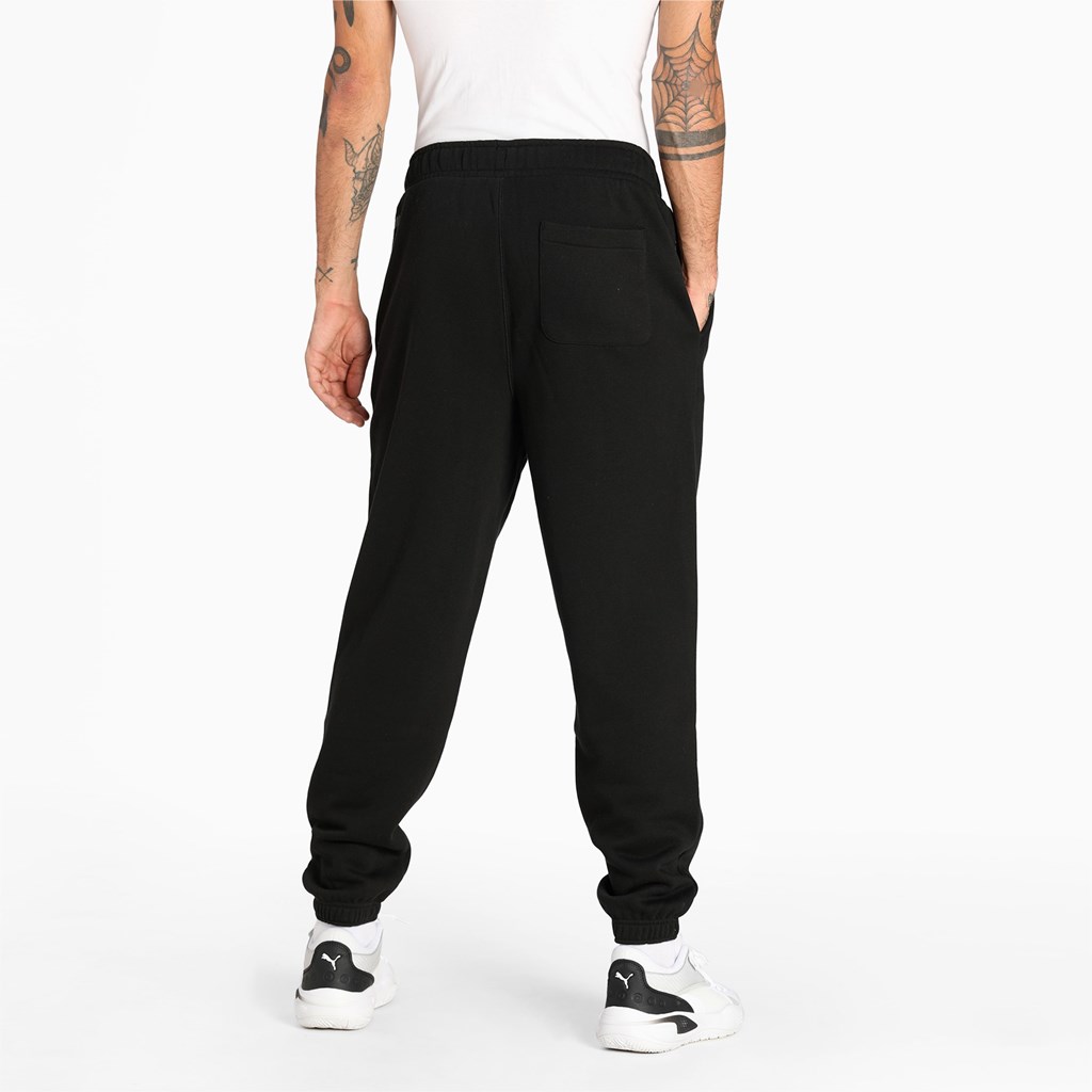 Black Puma First Pick Basketball Men's Pants | 4609HBDKI