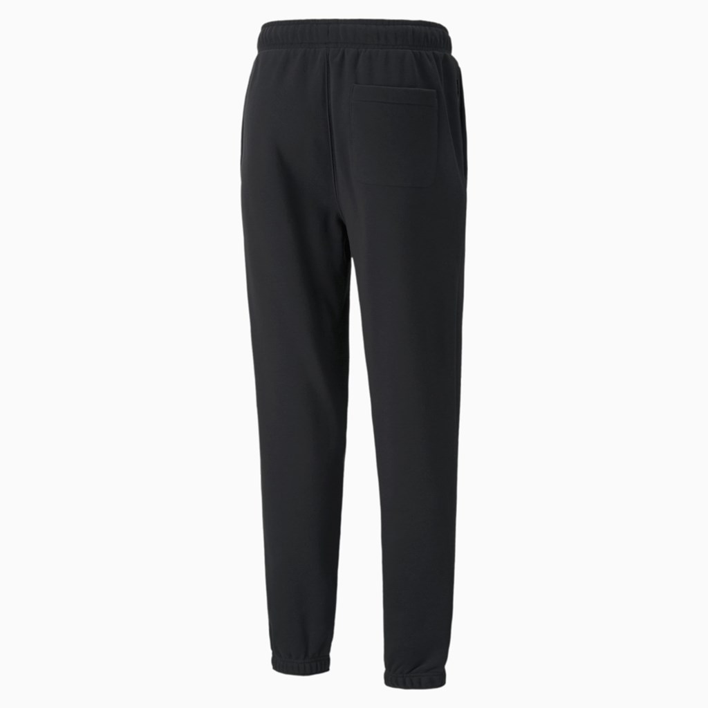 Black Puma First Pick Basketball Men's Pants | 4609HBDKI