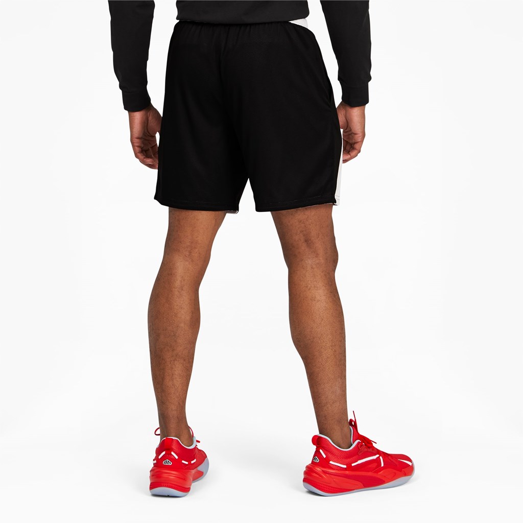 Black Puma Flare Basketball Men's Shorts | 6412JLMIF