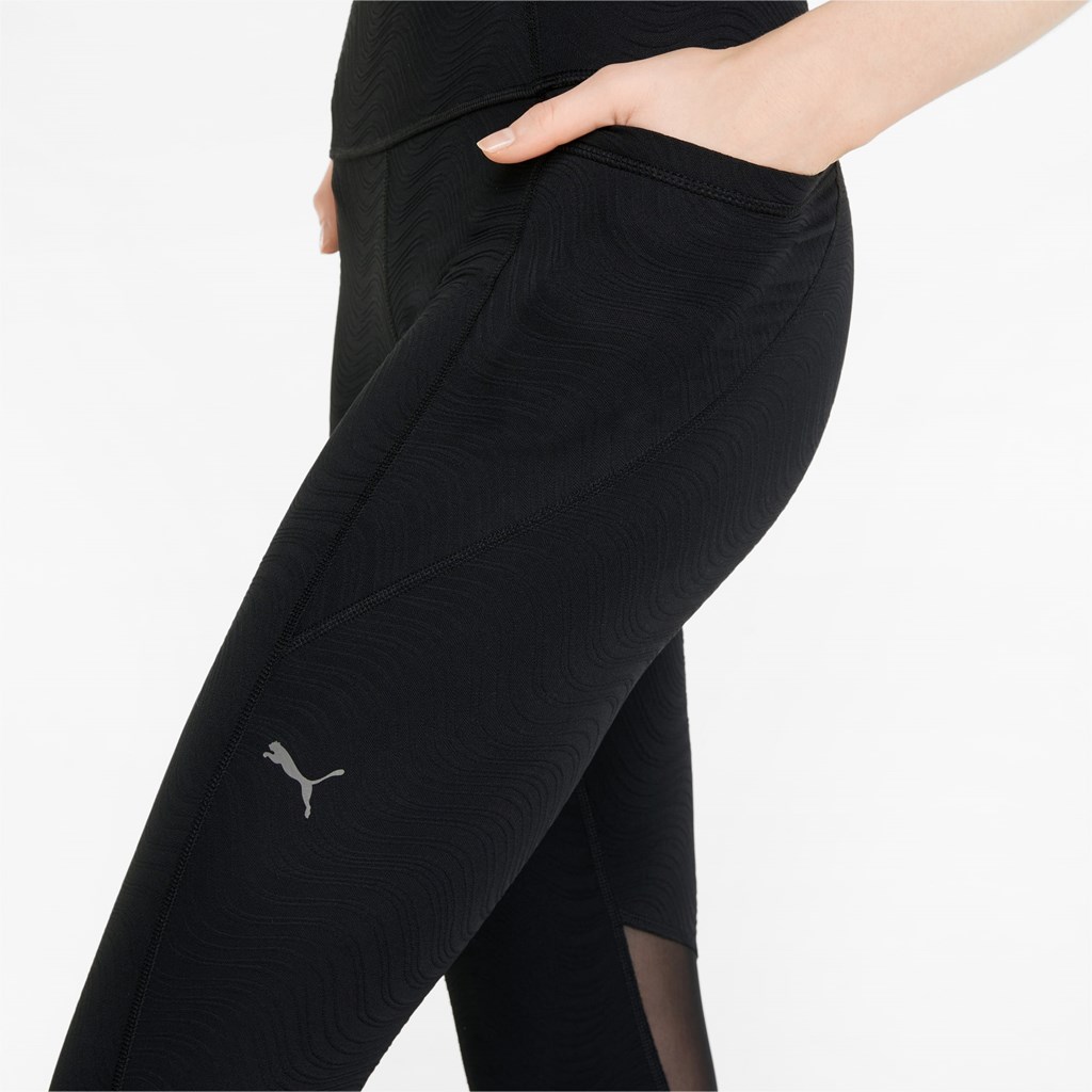 Black Puma Flawless High Waist 7/8 Training Women's Leggings | 1486MOJXB