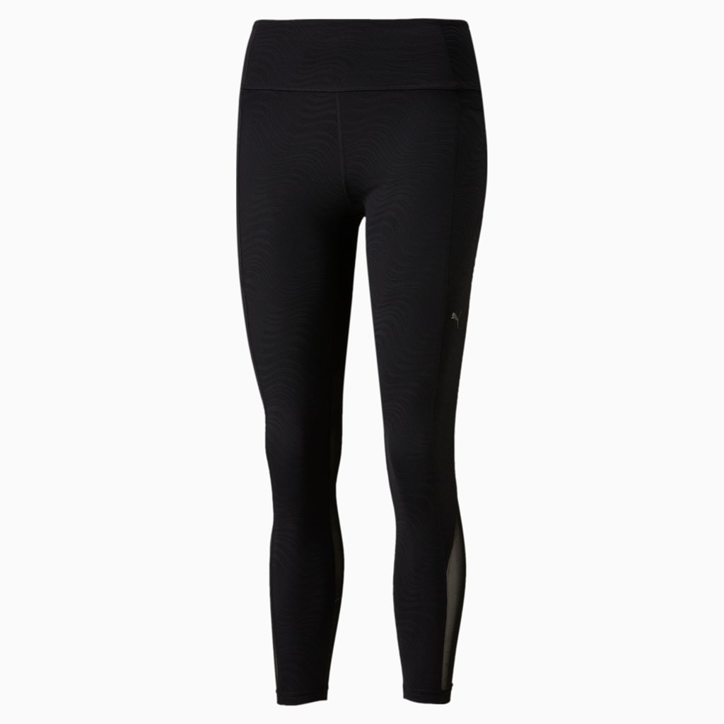 Black Puma Flawless High Waist 7/8 Training Women's Leggings | 1486MOJXB