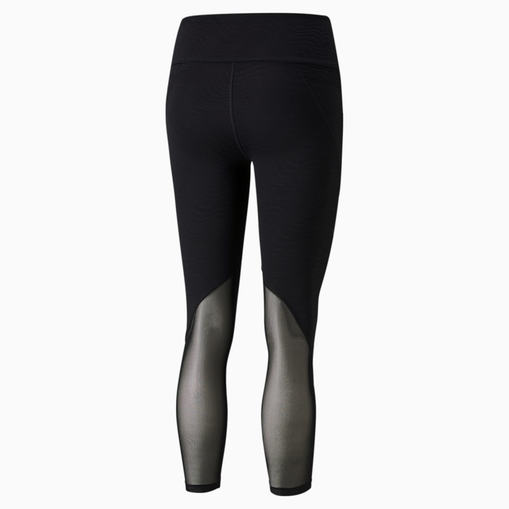 Black Puma Flawless High Waist 7/8 Training Women's Leggings | 1486MOJXB