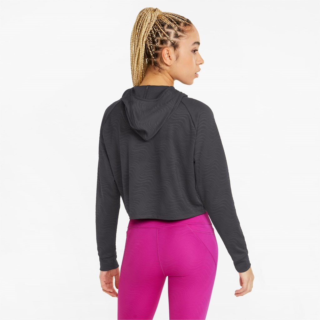 Black Puma Flawless Pullover Training Women's Hoodie | 5672YCIBW